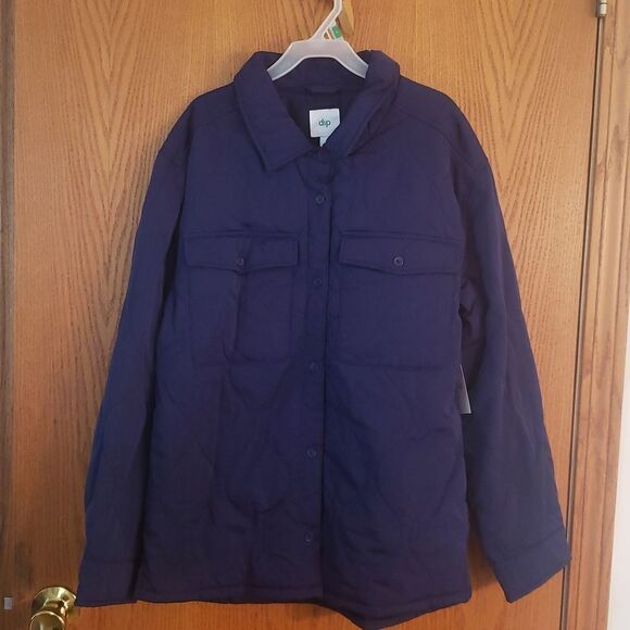 NWT Navy Blue dip Lightweight Quilted Lined Jacket Coat Youth Sz S (6-7) - Picture 1 of 7